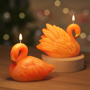 Flamingo Silicone Mold 3D Chocolate Cake Valentine's Day Aromatherapy Candle Mold DIY Gypsum Ornaments