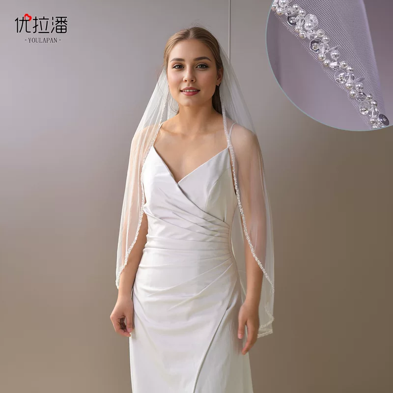 优拉潘 Кorean beads for bride from pearl, tape, (Cross-border trading), simple and elegant design