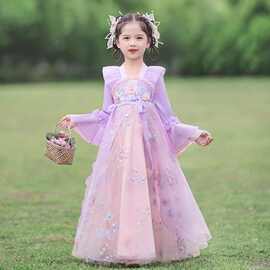 汉服女童2026春款儿童古装中国风超仙唐装古风女孩生日春秋连衣裙