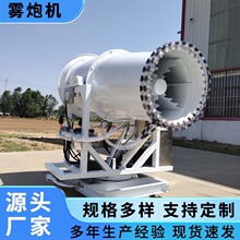 除尘降尘固定式双流体雾炮机 钢厂电厂隧道用自动式水气双路雾炮