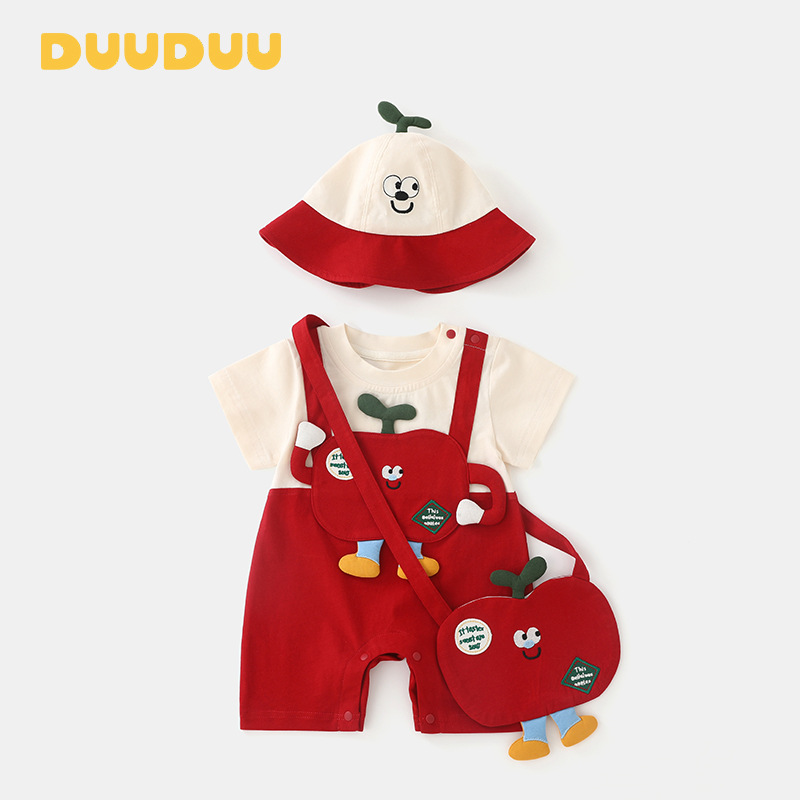 DUUDUU Laughing Fruit Baby 2025 Cool Feeling Male and Female Baby Jumpsuit suit Newborn Harbin Clothes Baby Summer Clothes