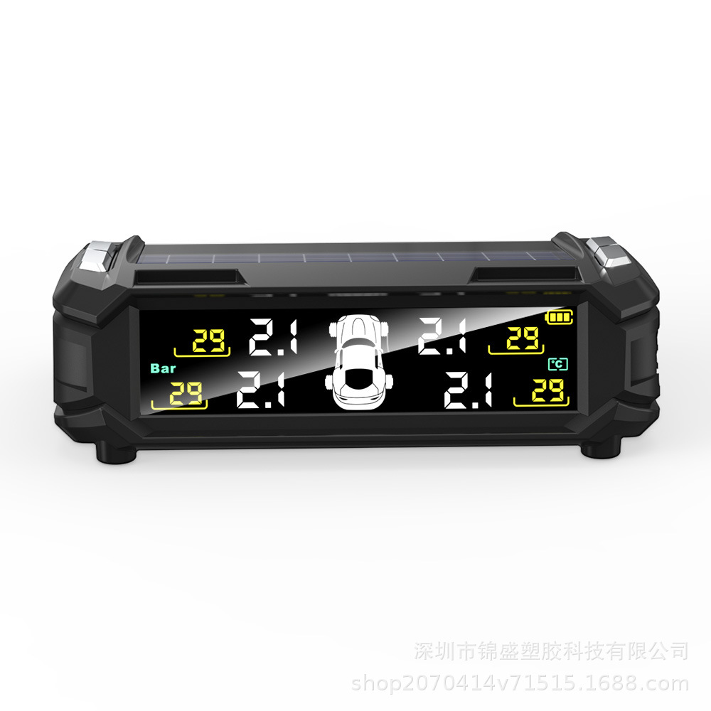 Vehicle Tire Pressure Monitor Tpms Built-In External Wireless Solar Pressure Sensor Tire Pressure Detection Monitor