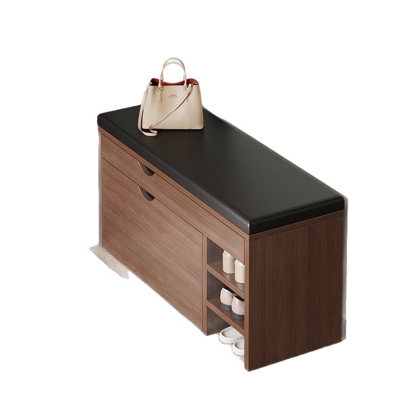 Flip CAMBIO DE ZAPATOS taburete casa puerta zapato gabinete sentado zapato taburete de entrada Internet celebridad casa bolsa suave cojín zapato estante