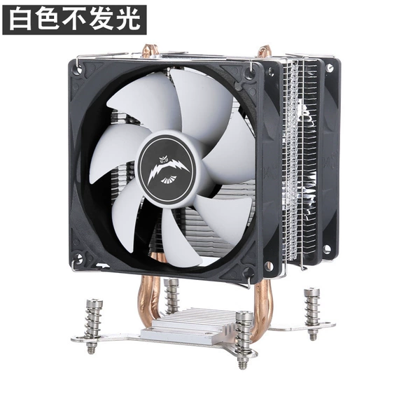 M4 screw 2 copper tubes-3 pin fixed speed-black frame white leaves-9CM no light-2 fans