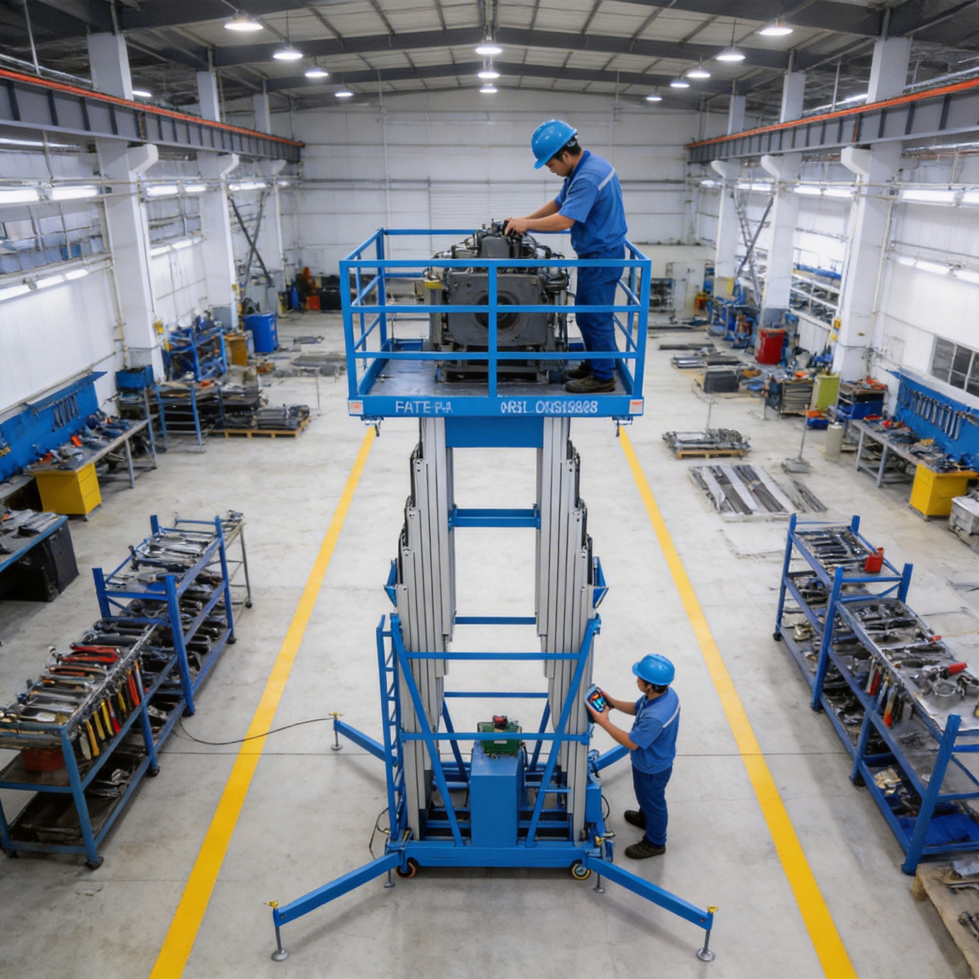 升高12-18米 四柱  航空铝型材 尺寸可改  铝合金液压升降平台