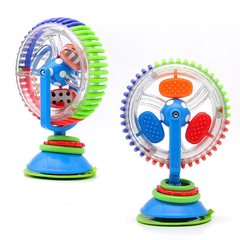Three-color rotating Ferris wheel baby windmill baby dining chair stroller suction cup toy