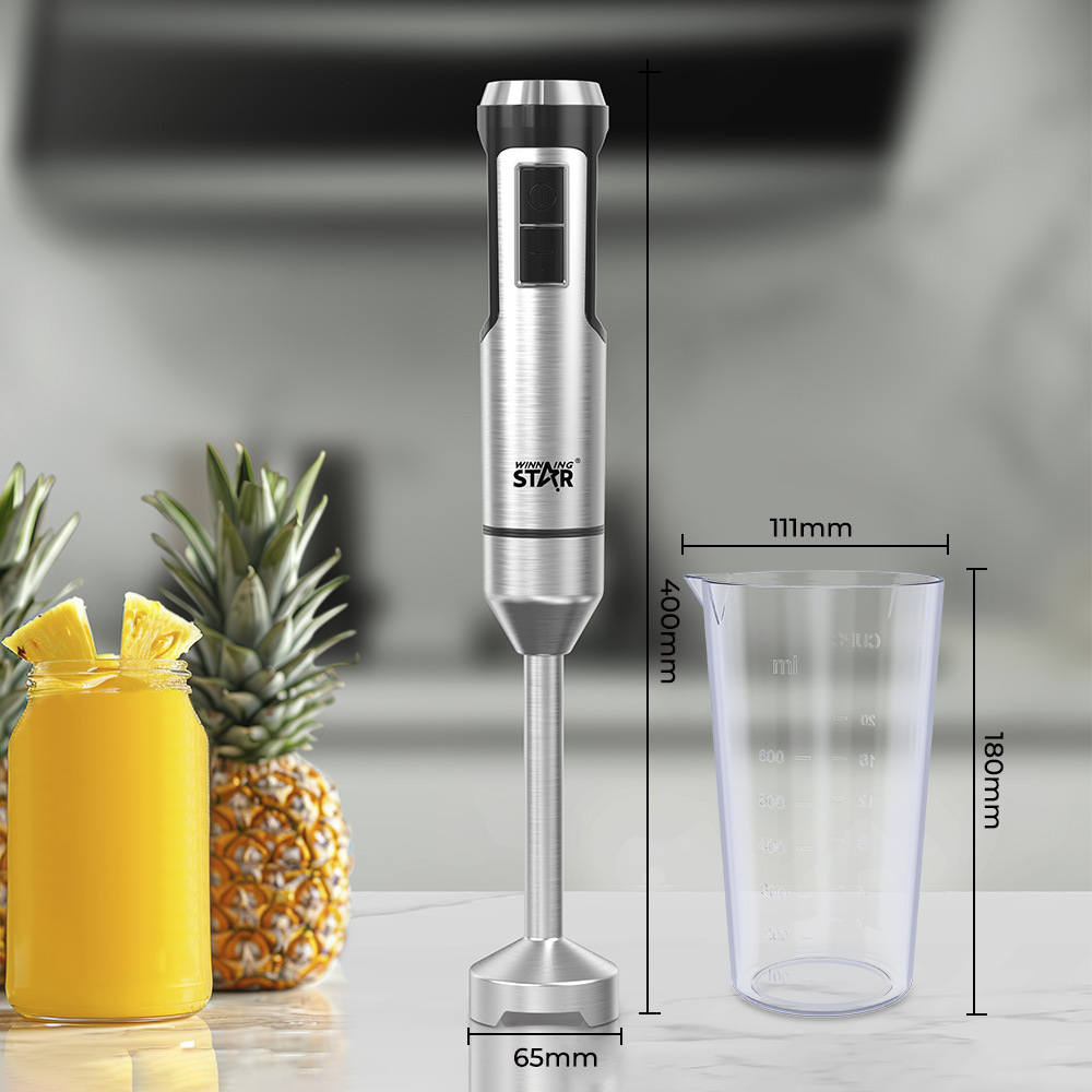 WinningStar hogar transfronterizo estándar británico jugo europeo cocina carne molida multifunción 2 y 1 barra de mezcla de mano