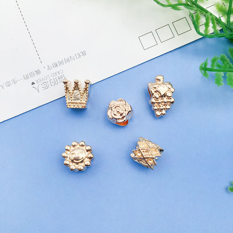 1 Piece Simple Style Tortoise Flower Grape Alloy Plating Beads Jewelry Accessories display picture 6
