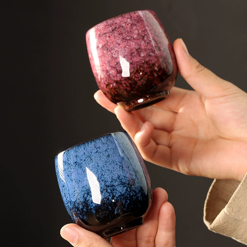 Jianzhan Master Cup 160 мл Большая емкость Замена печи Керамическая чайная чашка Яйцо дракона Одиночная чашка Бытовая многоцветная чайная чашка Смешанная партия