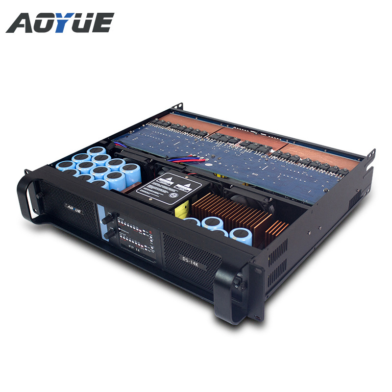 Amplificador de potencia de conmutación de 2350W, altavoz remoto de alta potencia, amplificador de escenario de 2 canales con subwoofers duales de 18 pulgadas