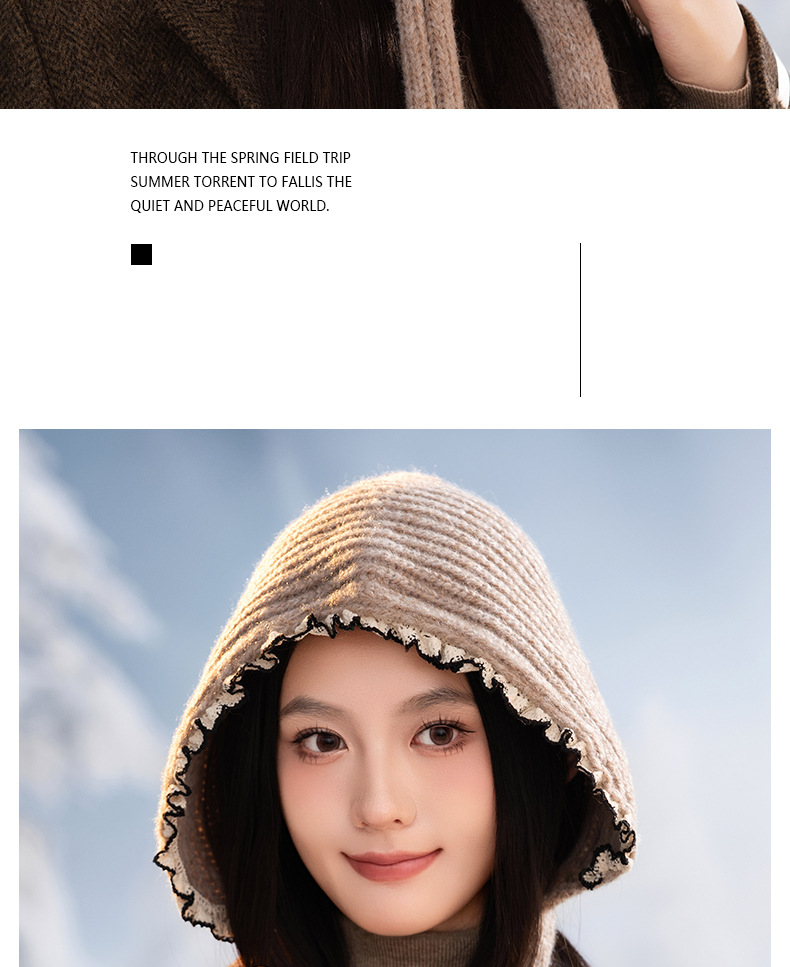 Versione coreana versatile in pizzo lavorato a maglia, grande circonferenza, antivento, caldo, annodabile, morbido, autunno inverno, spesso_voghion.com