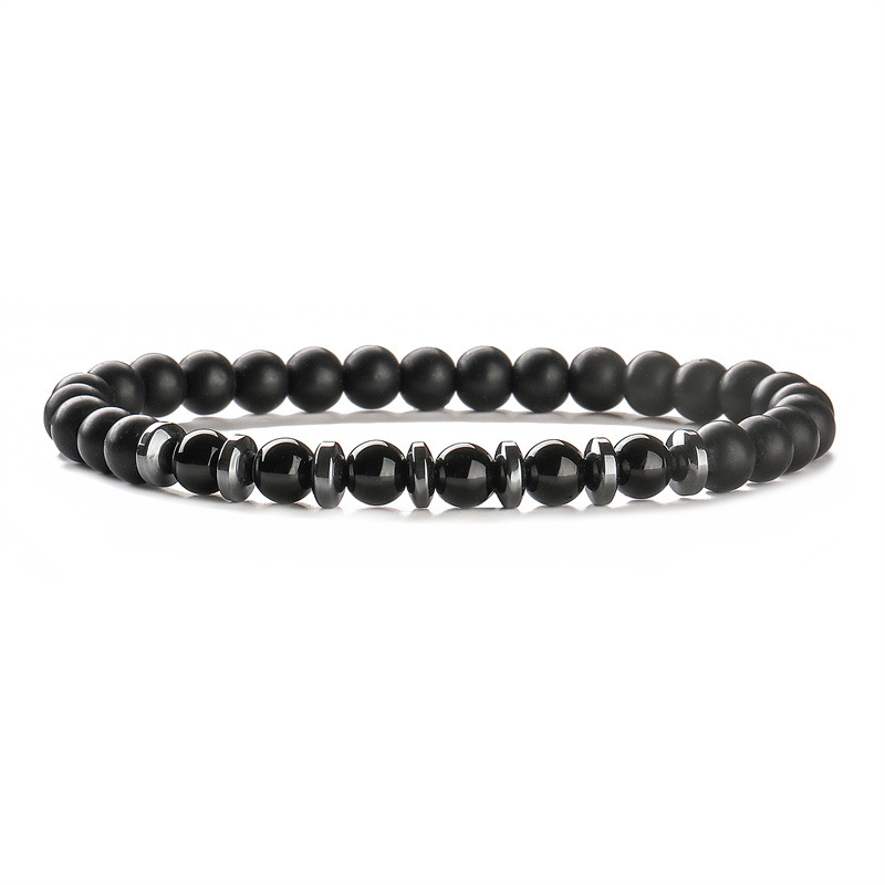 Fábrica directa de piedra natural ojo de tigre pulsera de cuentas pulsera de piedra de biliar negra productos acabados joyería pulsera multicolor al por mayor