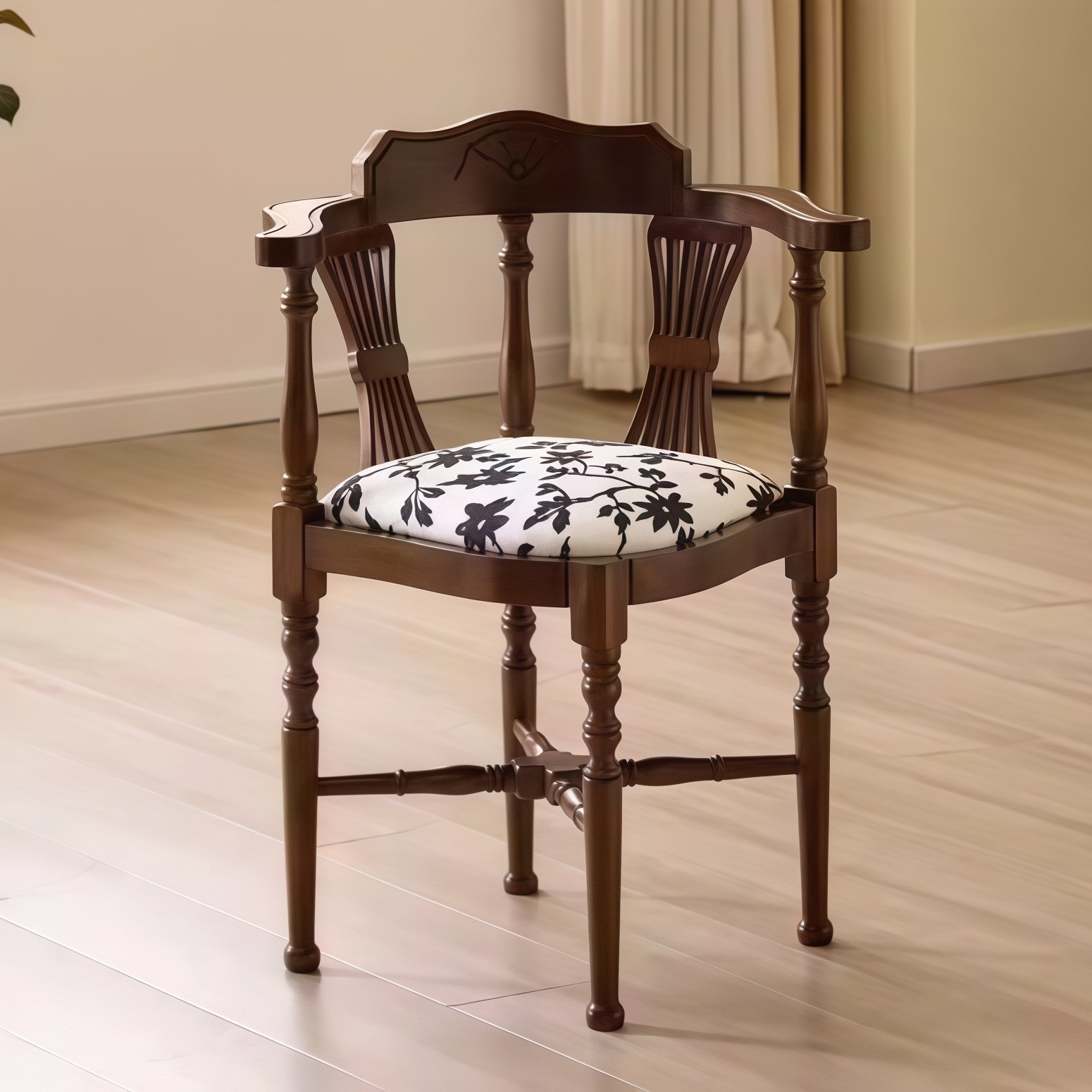 Sillas de comedor de madera sólida estilo retro francés estilo medieval diseño sillón de restaurante respaldo casero cocina de cocina