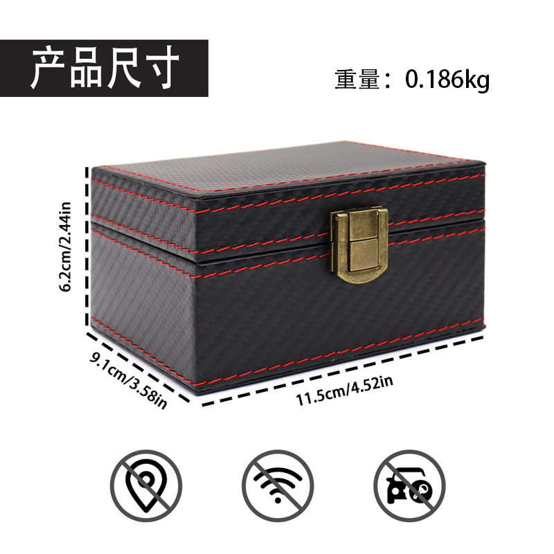 Nueva caja pequeña con patrón de fibra de carbono para blindaje RFID, caja Faraday anti-oxidación para llaves de coche con bloqueo de señal. image 5