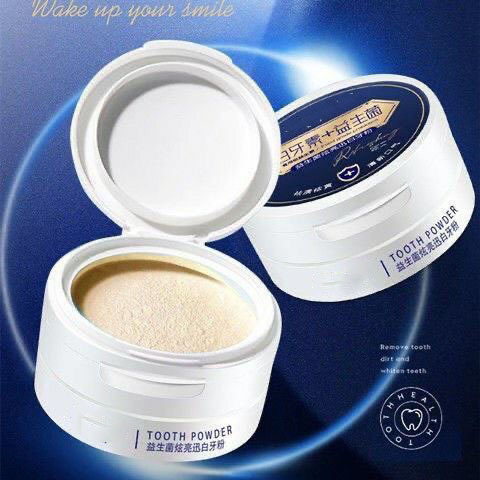 Xiyan's probiotics brightening and whitening tooth powder to remove tartar and stains, brighten, remove yellow and remove bad breath, fresh tooth powder 50g