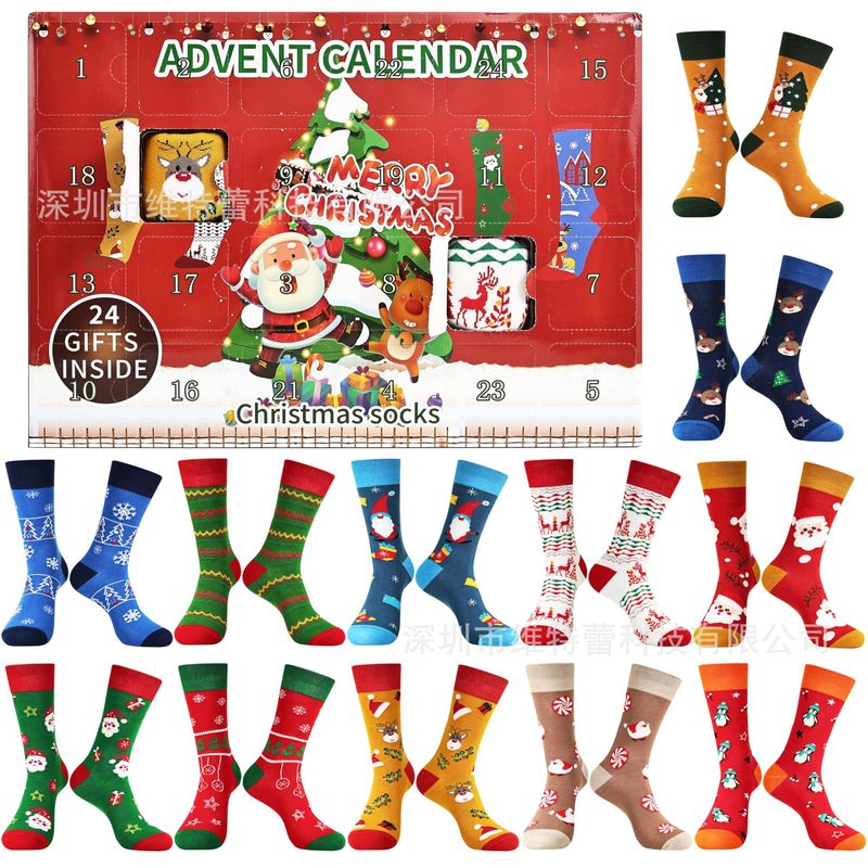 クリスマスの夜のアマゾンの新型秋冬の中筒の靴下の新型のクリスマスの靴下のプレゼントの卸売り|undefined