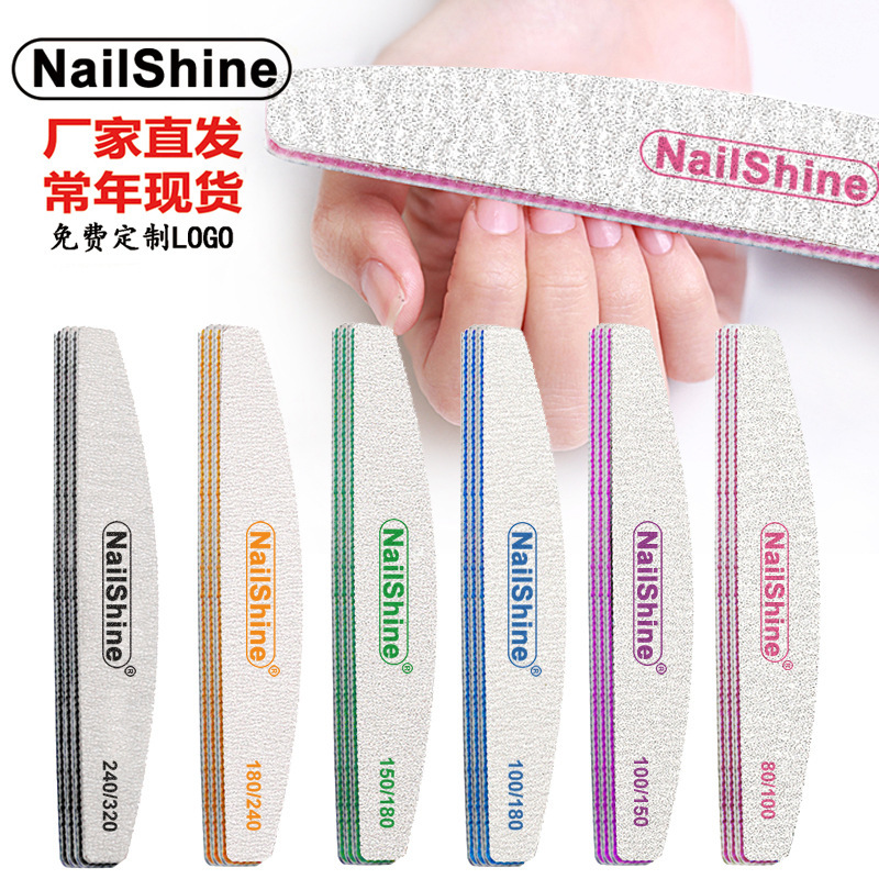 Cross-border half-moon nail file Purple Heart trimming sand strip with tooth gray sanding strip double-sided nail rubbing nail tool Cross-border half-moon nail file Purple Heart trimming sand strip with tooth gray sanding strip double-sided nail rubbing nail tool