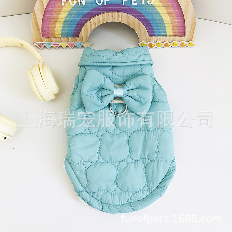 CQ715 conejo acolchado pajarita chaleco [Shanghai ropa para mascotas ropa de perro]