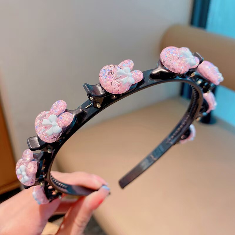 漫画子供用ヘアバンドヘアピンベビープレスヘアヘッドバンド編組ヘアピン女の子かわいいヘアアクセサリー頭飾り|undefined