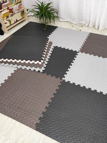 Spliced ​​foam floor mat, cold insulation and sound insulation floor mat, can be cut with love, home baby crawling anti-fall mat, black