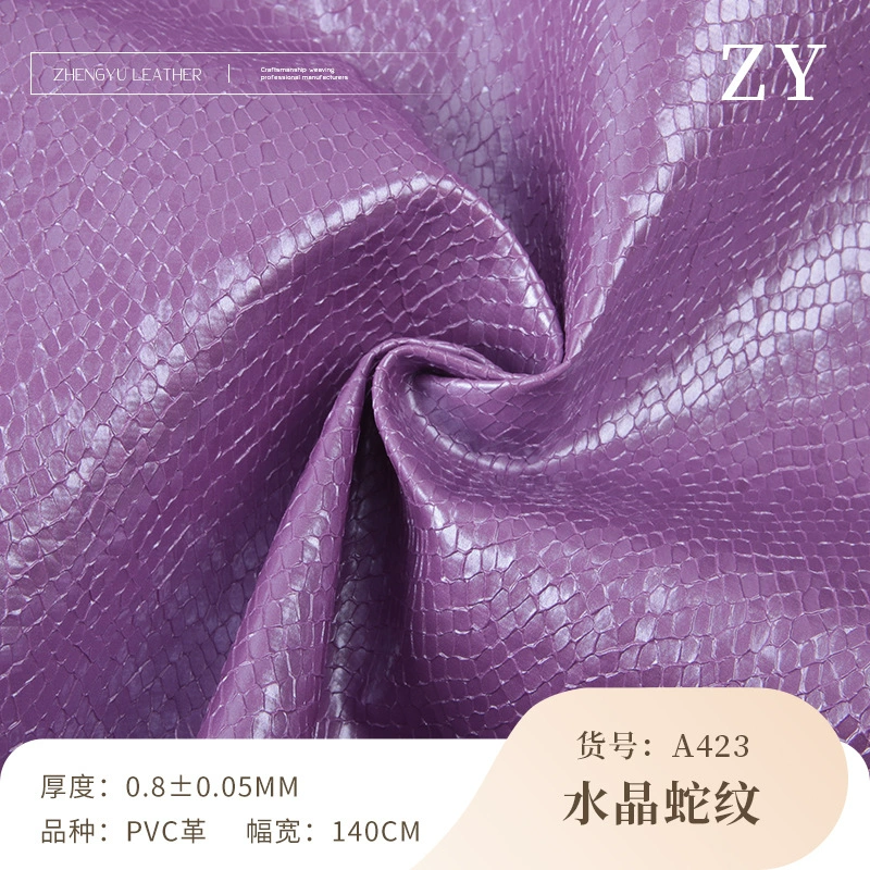 Оптовая продажа волос на нижней стороне блестящие хрустальные змеиные принты ПВХ кожа яркая змеиная принт сумки сумки для упаковки кожи