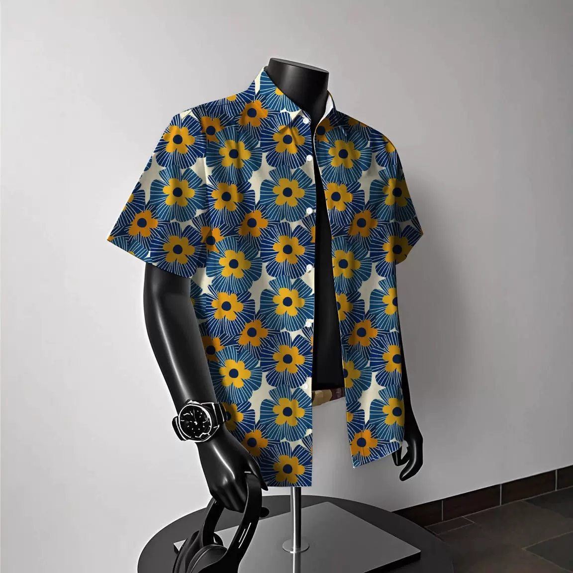 泰国度假男士三亚旅行穿搭衬衫夏威夷冰丝薄款海边游泳冲浪衬衣男