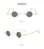 9027 new concave shape glasses round box extremely small sunglasses retro personality prince mirror