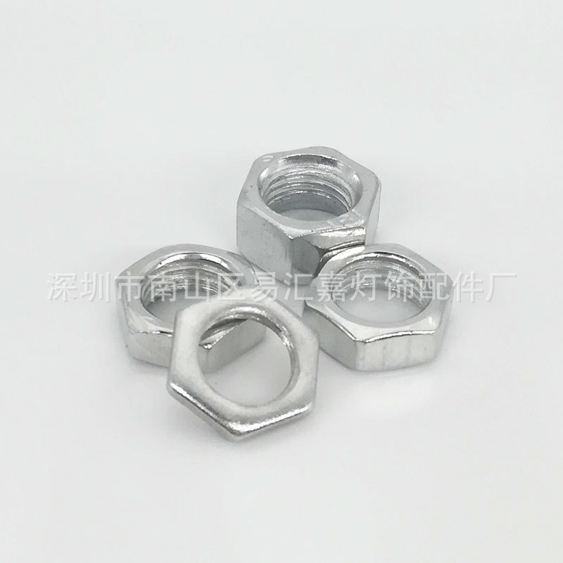 厂家批发外六角螺母 碳钢镀锌薄螺帽 公制粗牙细牙螺母大全现货
