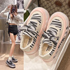 Big head Color matching skate shoes 2022 Autumn and winter new pattern solar system The thickness of the bottom motion Casual shoes Street beat Plush fashion Women's Shoes