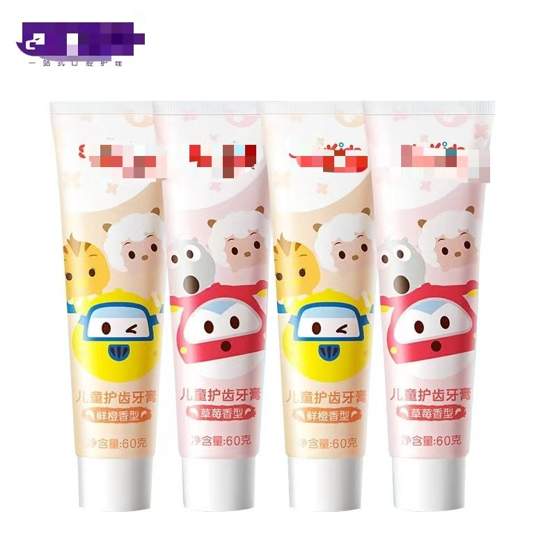 舒-克儿童护齿成长牙膏60g含氟防蛀2-3-5-6-10-12岁以上草莓鲜橙