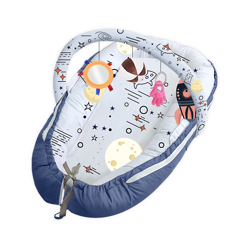 Crib Bed Baby Toy Bed Kidsren's Mattress Game Mat Foldableable Removable and Washable Bb Bed Convenient Kidsren's Bed