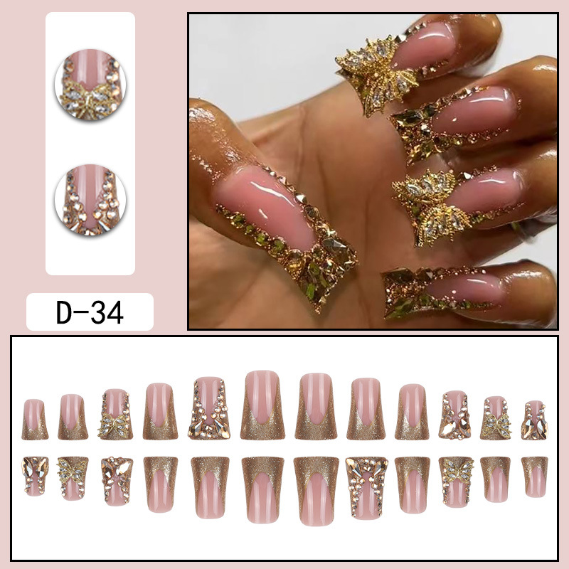40g Weight press-on nails Nail Supplies Plastic Material Solid Color Pattern Solid Color Plastic Press-on Nails 无