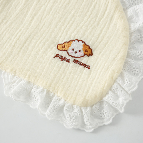 Newborn cute animal embroidery summer thin cloud pillow for male and female baby thin pillow sweat-absorbent flat pillow