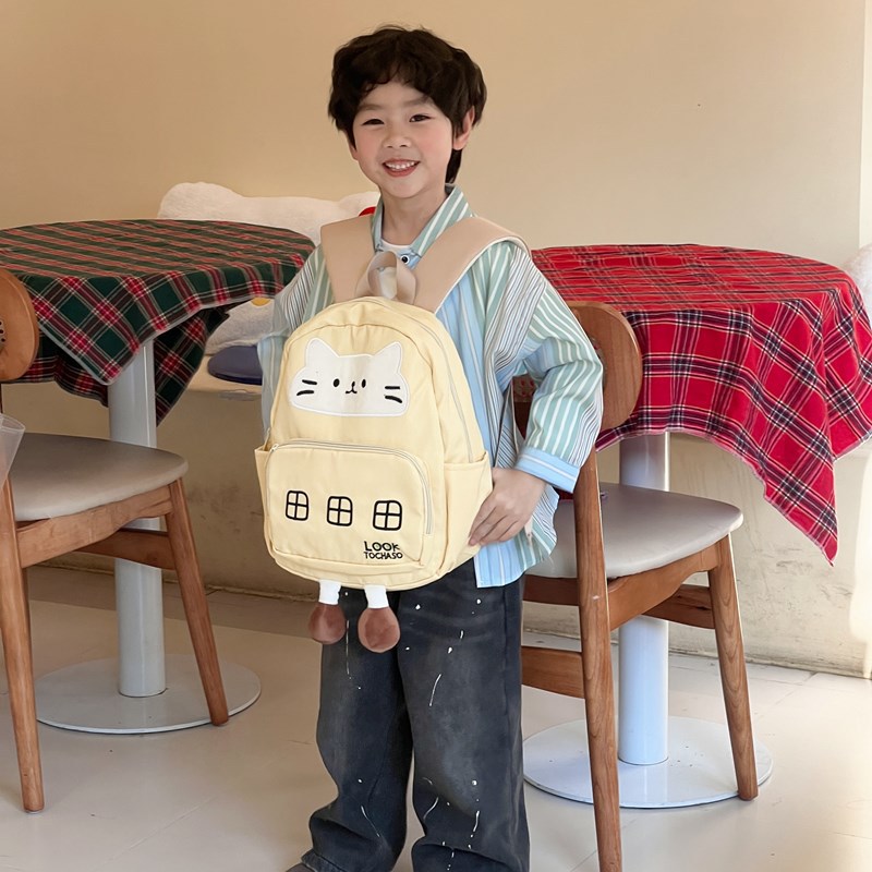 Kindergarten mochila para bebés caricatura lindo gatito mochila para niños y niñas 2025 nuevo comercio exterior mochila para niños