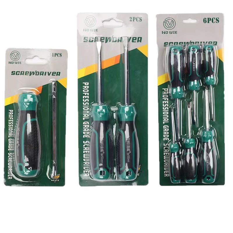 Haowei Screwdriver Cross-Shaped Industrial-Grade Strong Magnetic Screwdriver Plum Blossom Screwdriver Household Screwdriver Tool Set