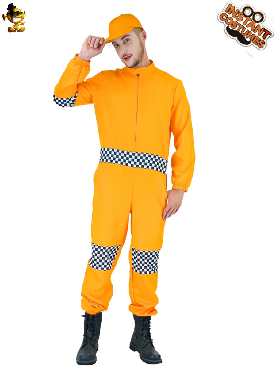 Halloween hombres adultos de mantenimiento trabajador partido etapa traje de rendimiento traje cosplay traje de la mascarada