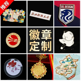 金属徽章定做学校企业活动胸章定制烤漆珐琅金属胸针卡通徽章定制