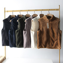 口碑品质！双面珊瑚绒！2025春秋男女士简约立领轻暖抓绒马甲背心