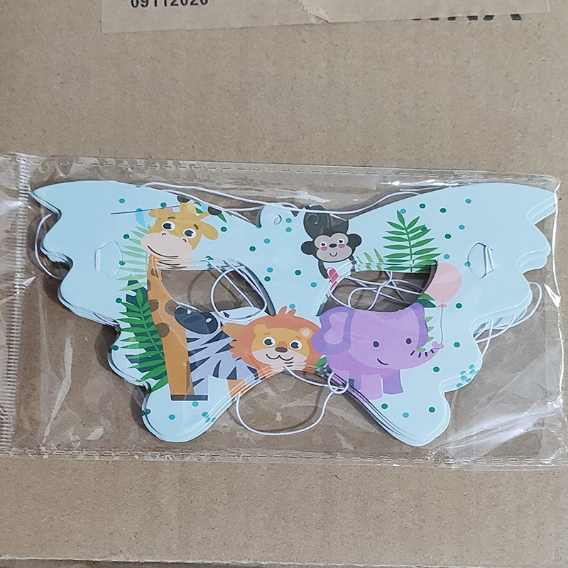 Venta caliente bosque selva Zoo fiesta de cumpleaños traje mantel papel taza papel placa banner tejido partido traje