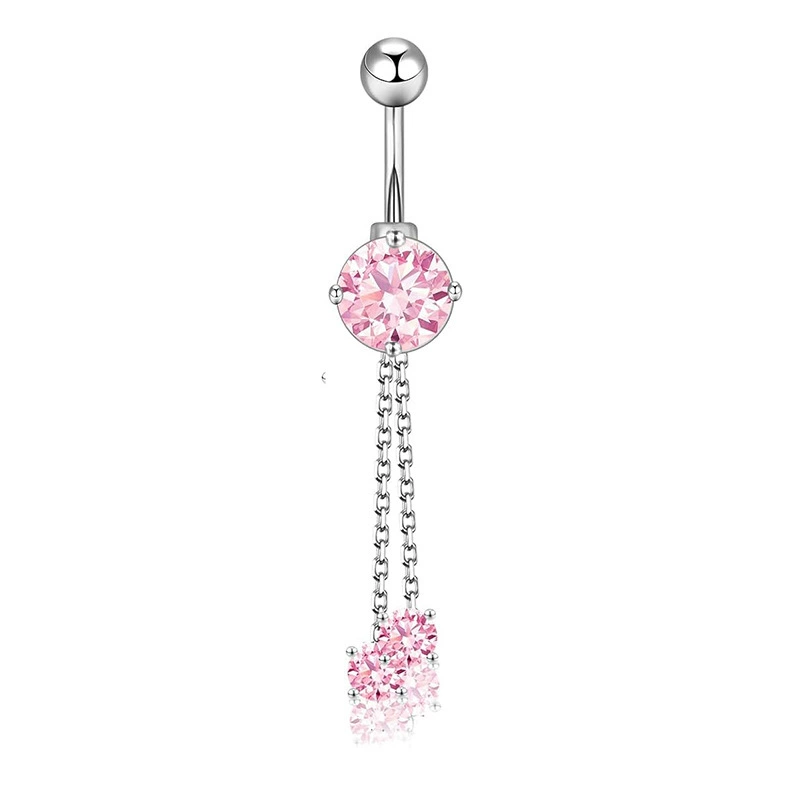 Set, physiological belly button piercing stainless steel with zircon, Amazon, (Physicals)