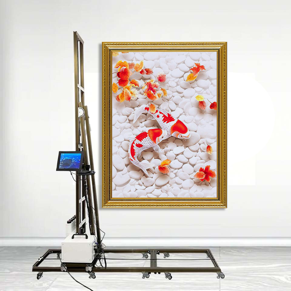 3d墙体彩绘uv打印机大型立体喷绘机自动户内外背景墙广告设备