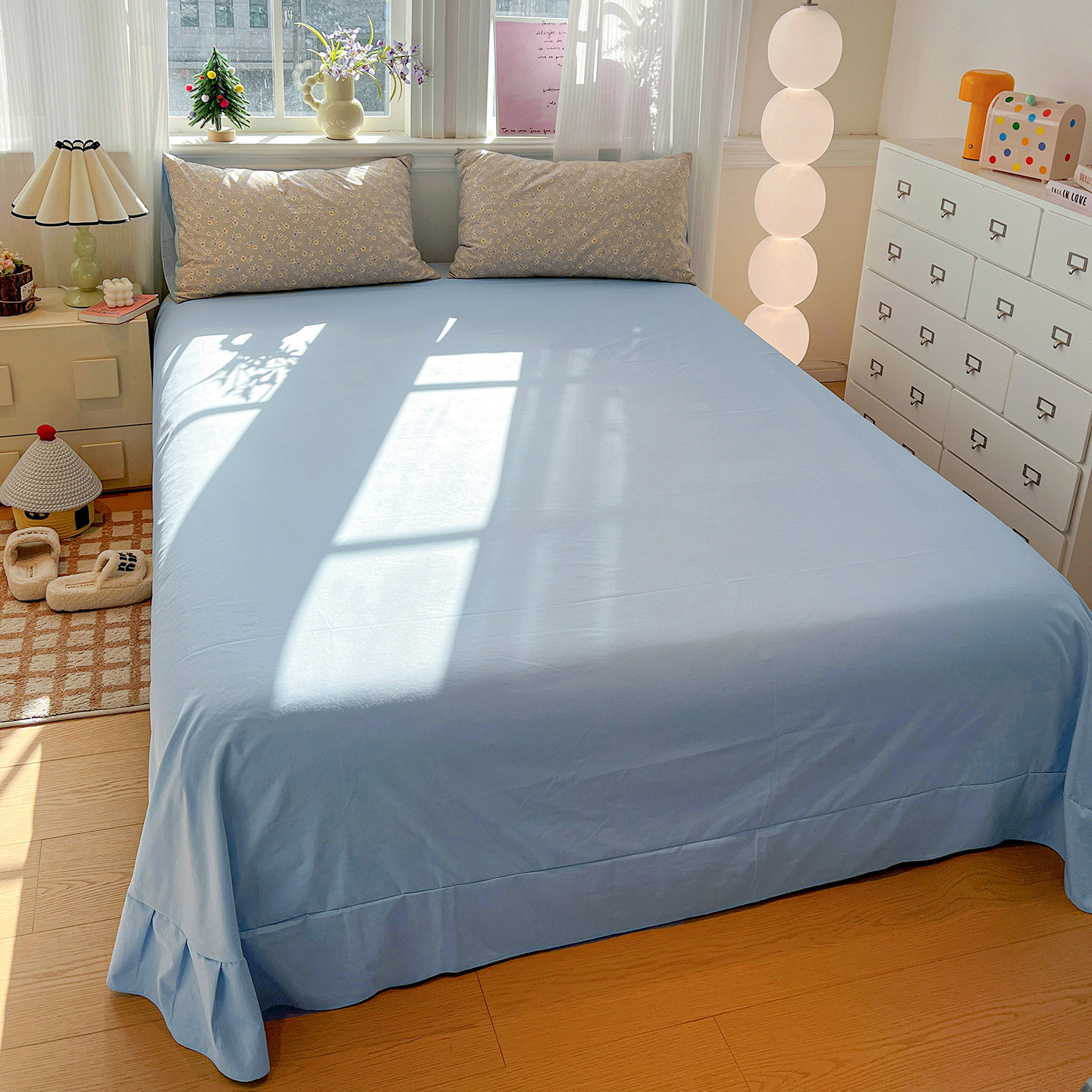 Traditional Washed Cloud Cotton 4-piece Bedding Set With Sheets_voghion.com