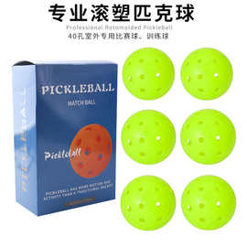 一体滚塑钻孔匹克球PE盒装学校体育训练比赛竞技跨境Pickleball