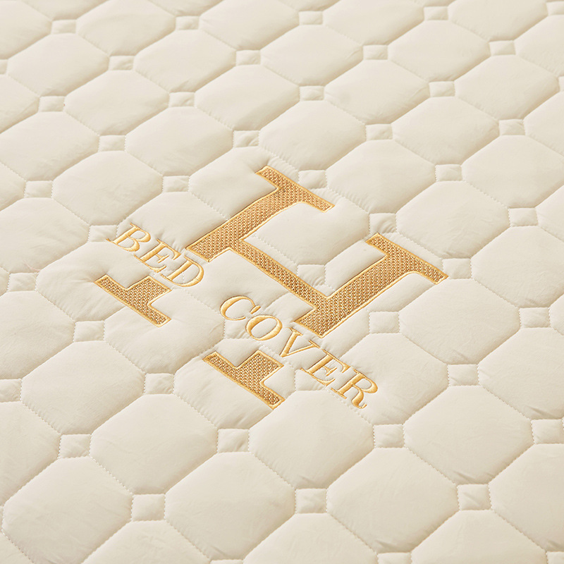 新款A類夾棉床笠原棉刺繡可機洗席夢思學生宿舍床墊護罩廠家直銷