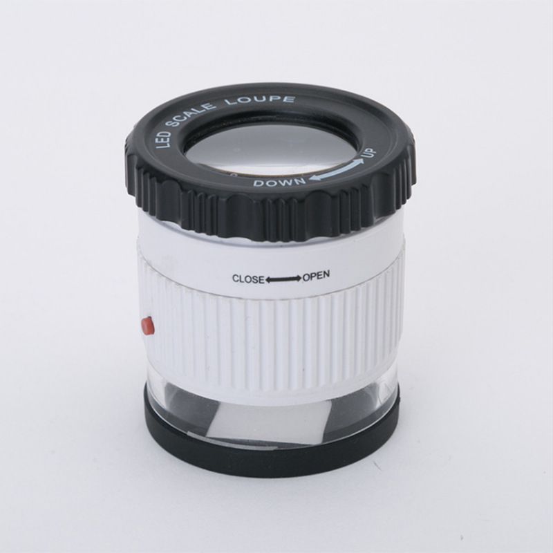 帶燈筒式30倍高倍高清照布鏡便攜檢布放大鏡TH9006B