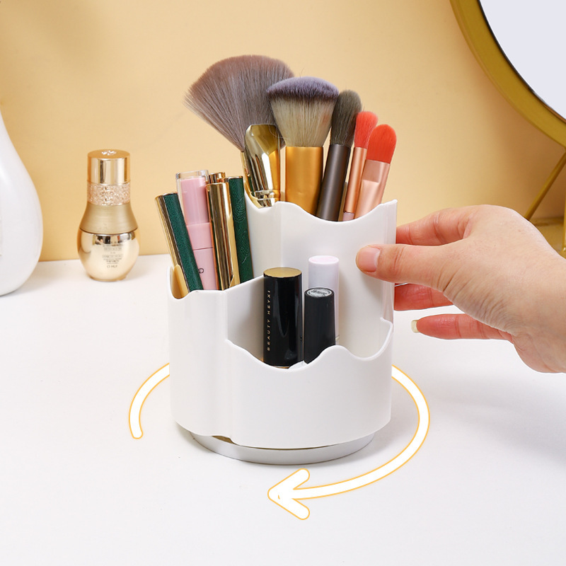 Portalápices giratorio de 360 grados de gran capacidad Caja de almacenamiento de escritorio de oficina Papelería para estudiantes Cubo de lápiz de sentido avanzado para niños