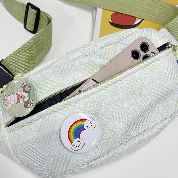 Bolso estilo INS casual y sencillo, bandolera tipo riñonera para estudiantes