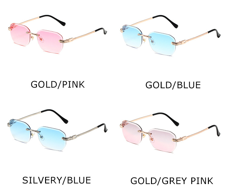 96g Weight Frameless Glasses Structure Sunglasses Classification PC, UV400 Protection Lens Material Square Glasses Style Outdoor Occasion Solid Color Pattern All Seasons Season Unisex Gender Simple Style, Classic Style Style Simple Style Classic Style Solid Color PC UV400 Protection Square Frameless Women's Sunglasses 6