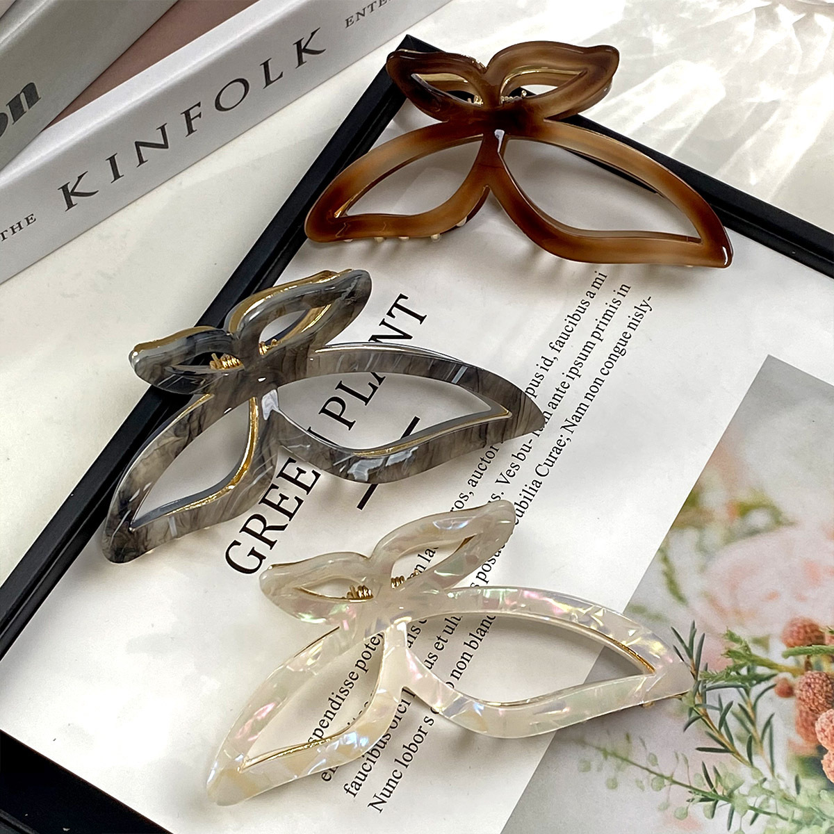 Elegante vlinder haarclip voor dames haarstyling accessoire_voghion.com