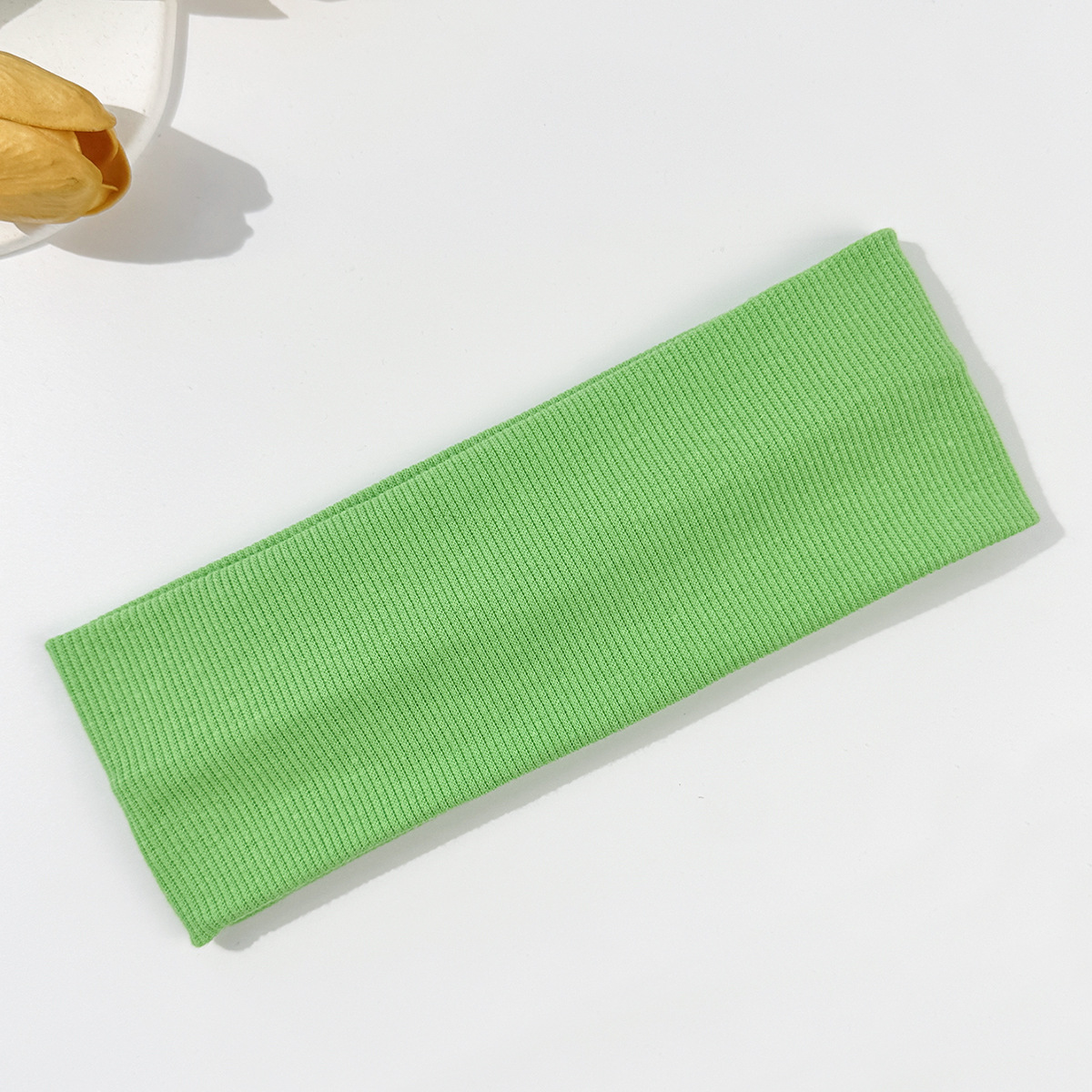 Nueva banda de pelo de punto de color sólido para hombres y mujeres yoga deportes sudor absorbente diadema internet celebridad mismo estilo hilo de algodón lavado de cara banda de pelo